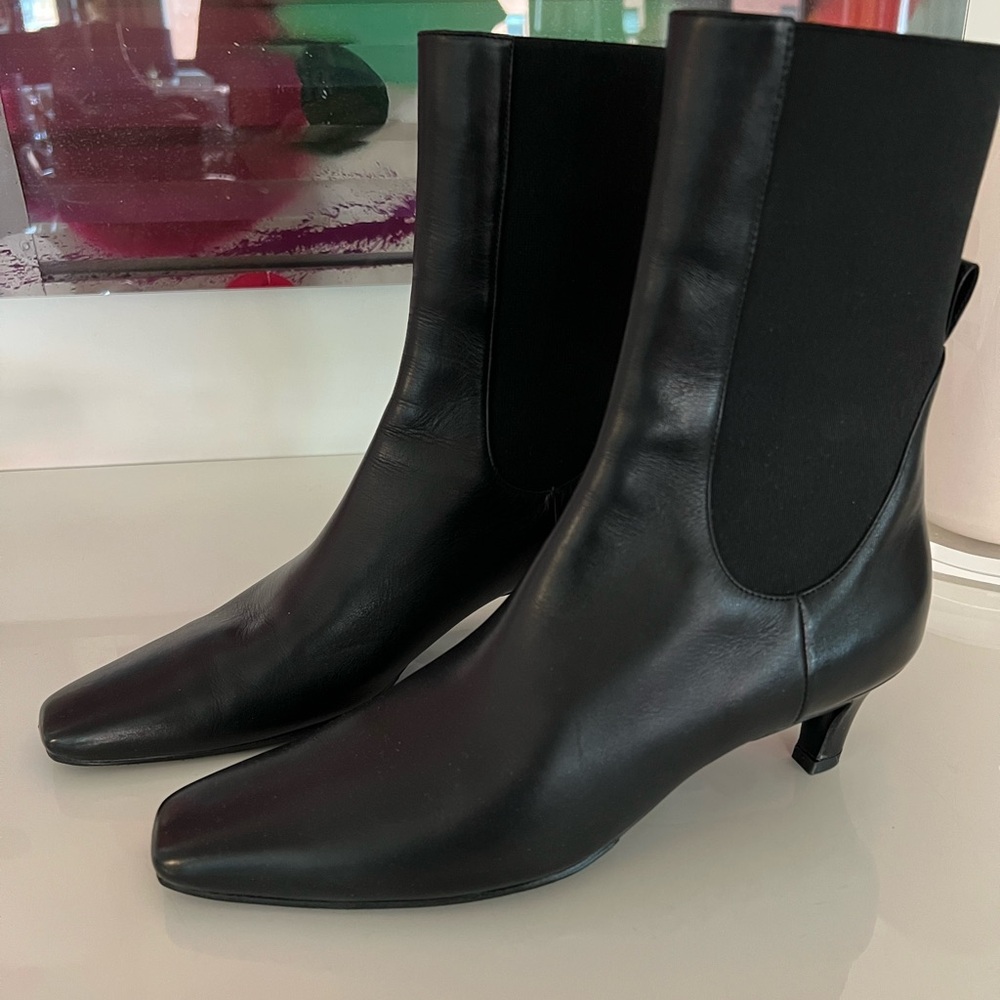 Toteme Sleek Black Ankle Booties
